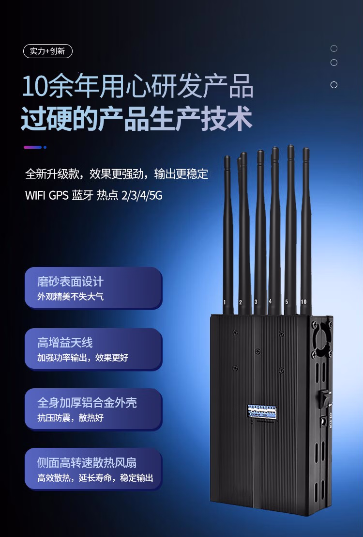 全新升级款，效果更强劲，输出更稳定
WIFI GPS蓝牙热点2/3/4/5G
