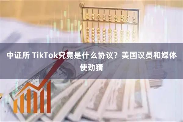 中证所 TikTok究竟是什么协议？美国议员和媒体使劲猜