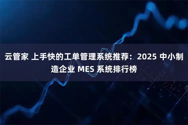 云管家 上手快的工单管理系统推荐：2025 中小制造企业 MES 系统排行榜